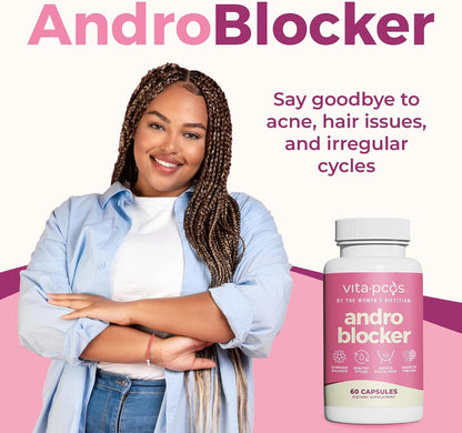 AndroBlocker 8-in-1 Women's Supplement with Inositol & Zinc – 60 Capsules