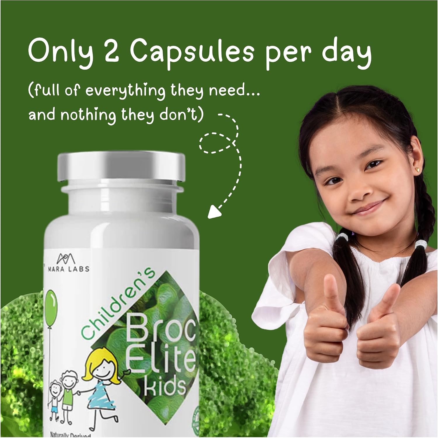 BrocElite Kids Broccoli Supplement with Stabilised Sulforaphane – 60 Vegan Capsules - görsel 7