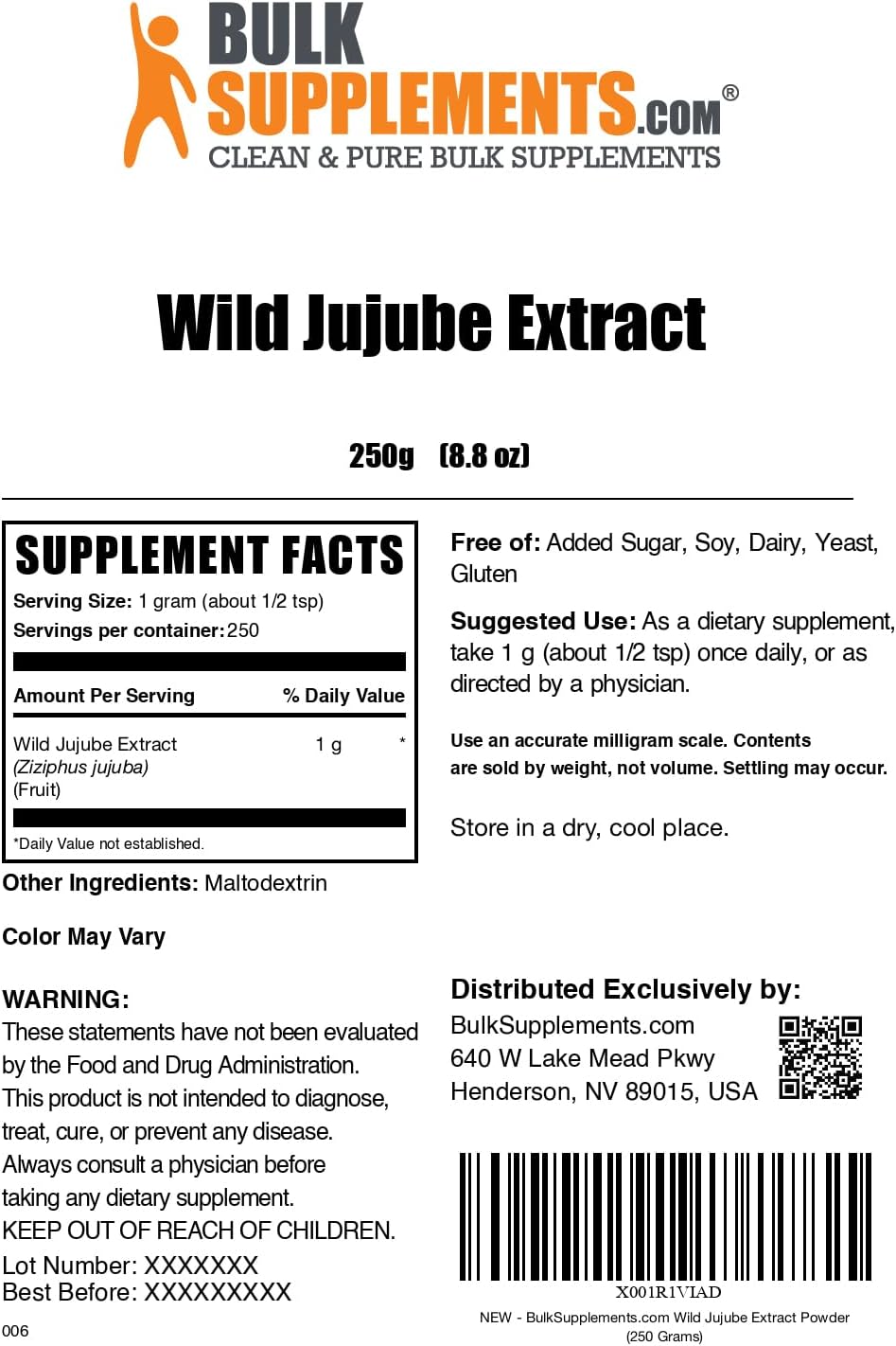 Wild Jujube Extract Powder – Herbal Supplement, 250g - görsel 9