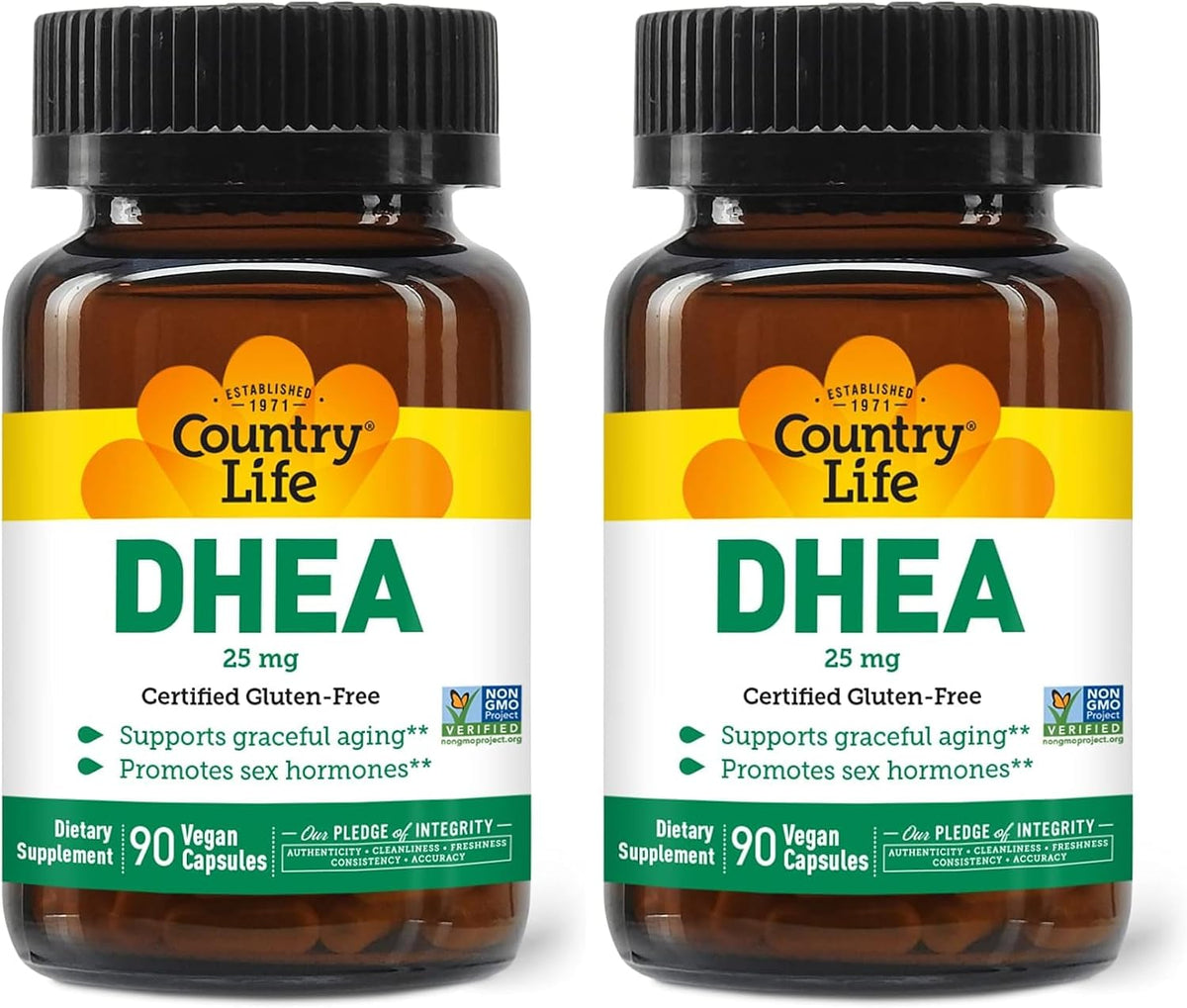 Country Life DHEA 25mg, 90 Vegan Capsules - görsel 8