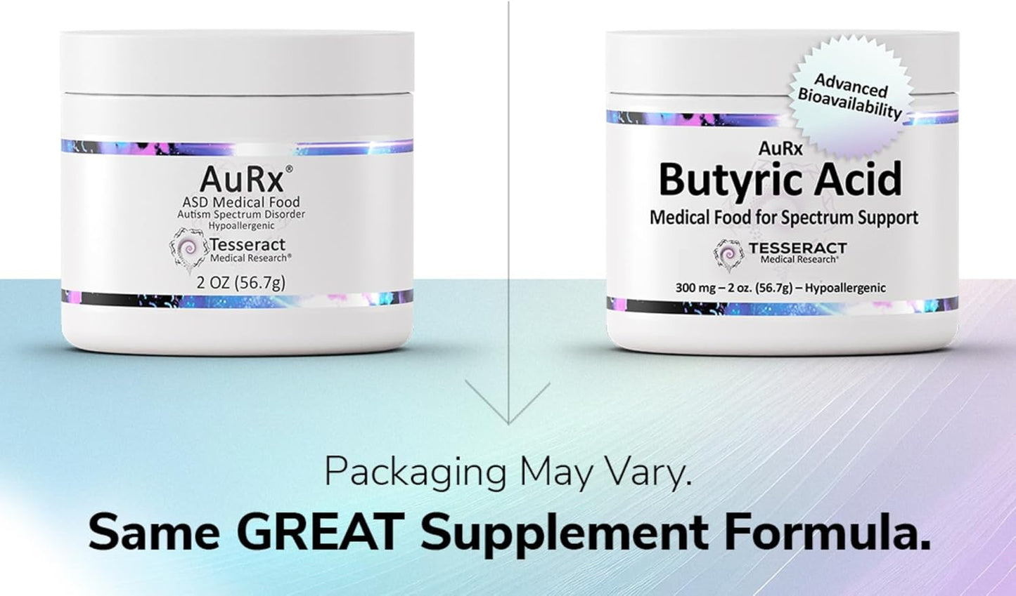 AuRx Autism Spectrum Medical Food Powder – Stabilised Butyric Acid, Hypoallergenic, 57 g - görsel 2
