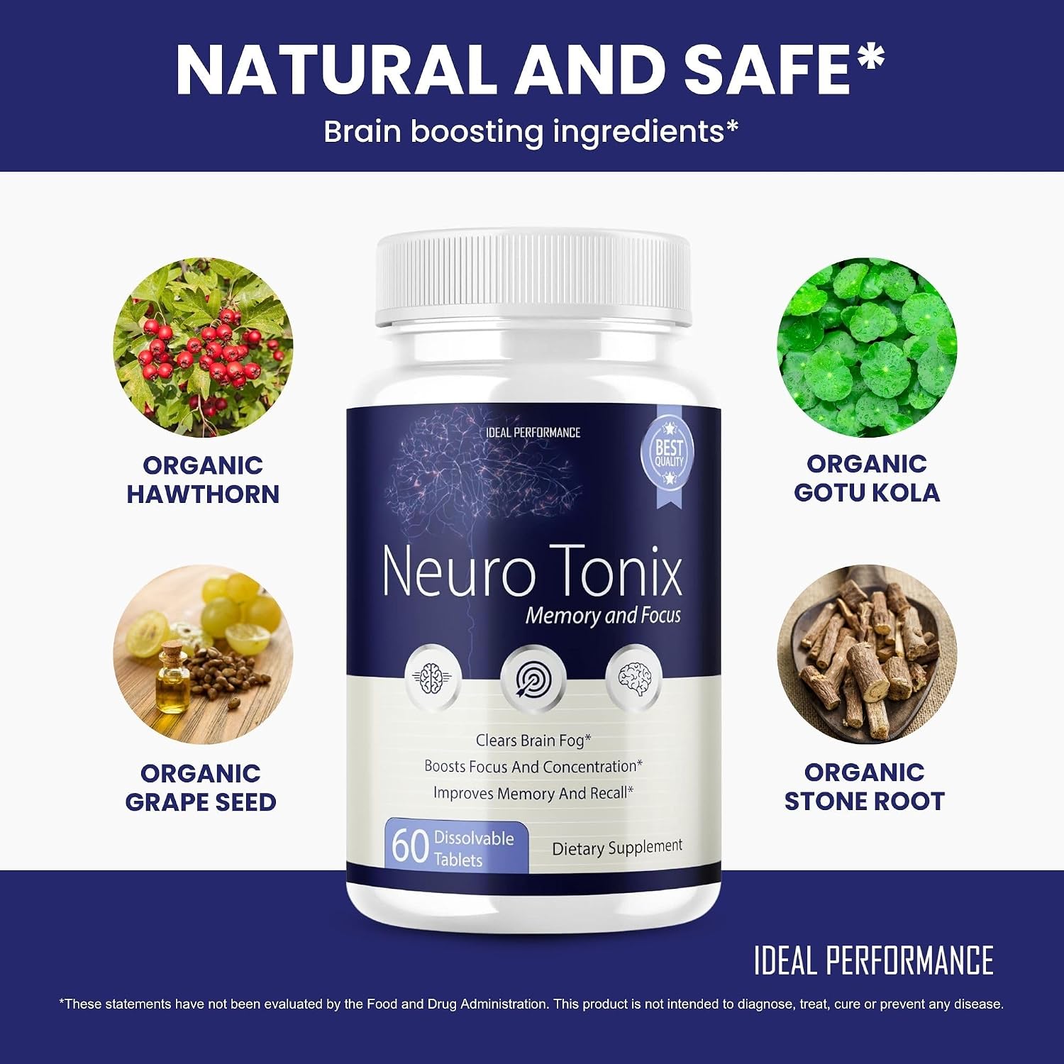 (3 Pack) Neurotonix Memory Supplement - Official Formula - Neuro Tonix Memory Tablets for Focus and Memory, Neruotonix Brain Supplement Pills, Neuro Tonix Advanced Formula Maximum (180 Capsules) - görsel 6