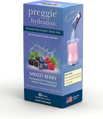 Three Lollies Preggie Hydration Packets - Mixed Berry - 10 Sachets
