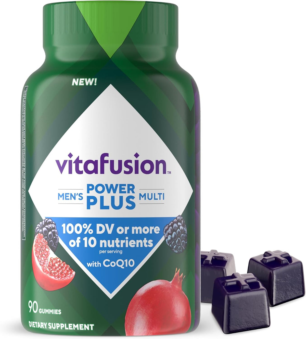 Vitafusion Power+ Multivites Adult Multivitamin Gummies, Strawberry Tangerine, 90 Gummies - görsel 9