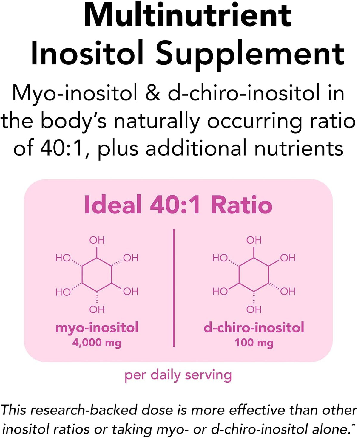 Theralogix Ovasitol Plus Metabolic Health Supplement - Myo-Inositol & D-Chiro Inositol+Chromium Picolinate+Alpha-lactalbumin & Vitamin D - 90-Day Supply - Unflavoured - 180 Count - görsel 2