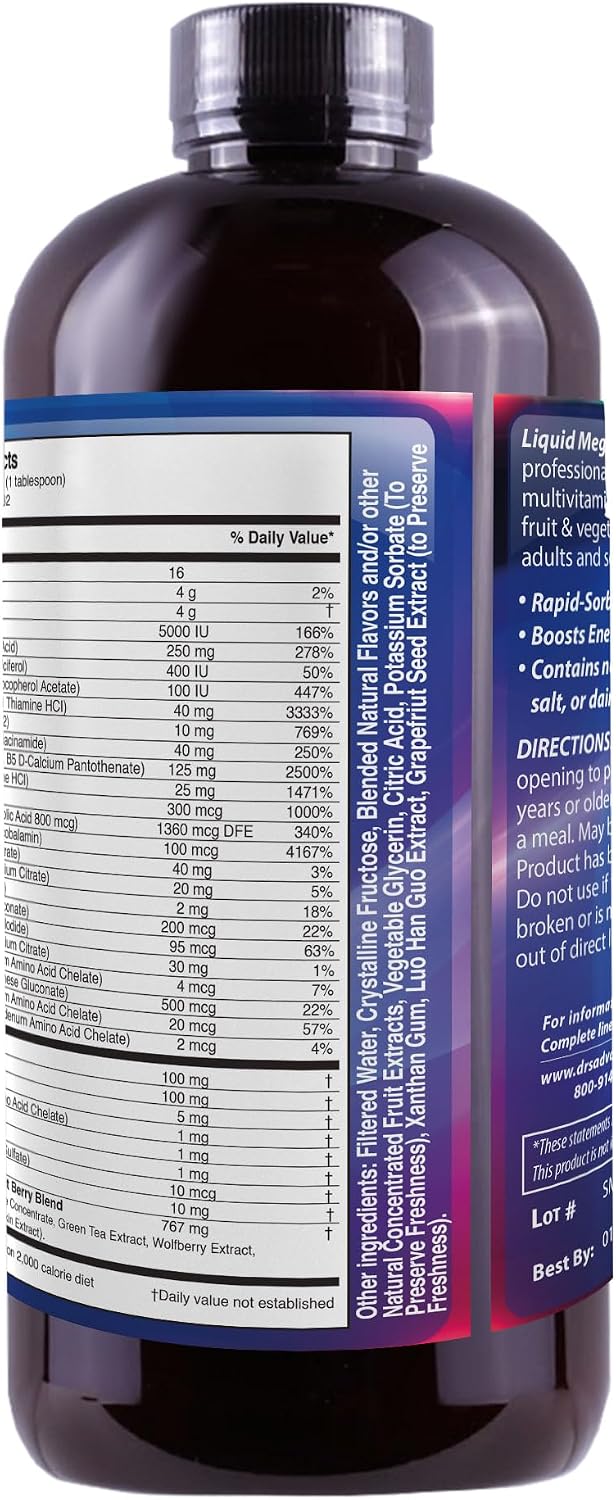 Liquid Mega MultiVitamins & Minerals - 473 ml - görsel 3
