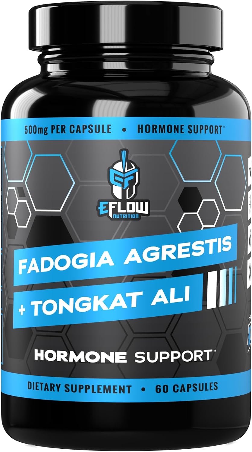 eFlow Nutrition Fadogia Agrestis + Tongkat Ali - [2-in-1] Natural Performance Supplement for Hormone, Energy, & Mood Support - Extract Powder (60 Capsules) - görsel 1