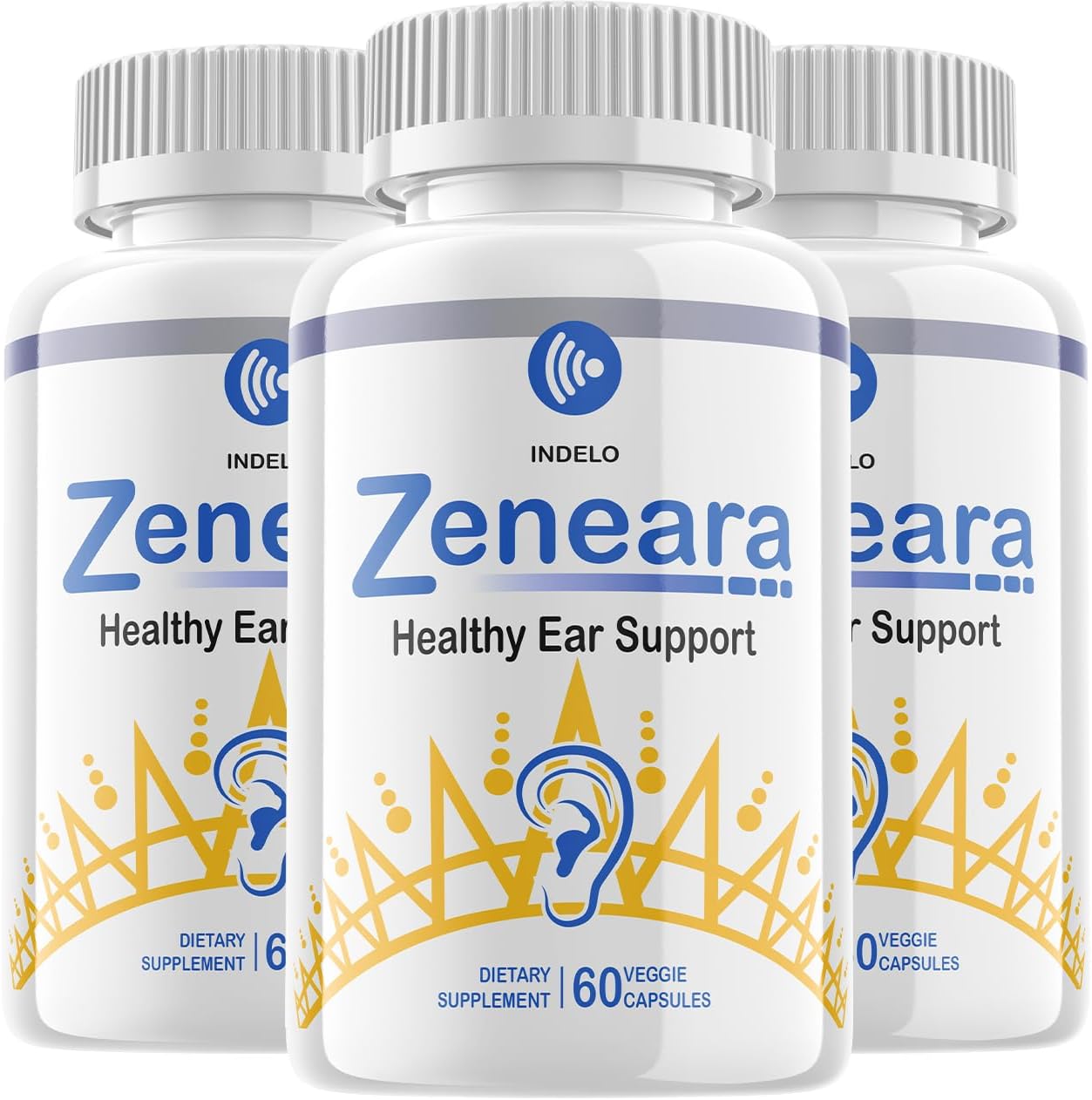 Zeneara Healthy Ear Support Supplement – 180 Capsules (Pack of 3) - görsel 1