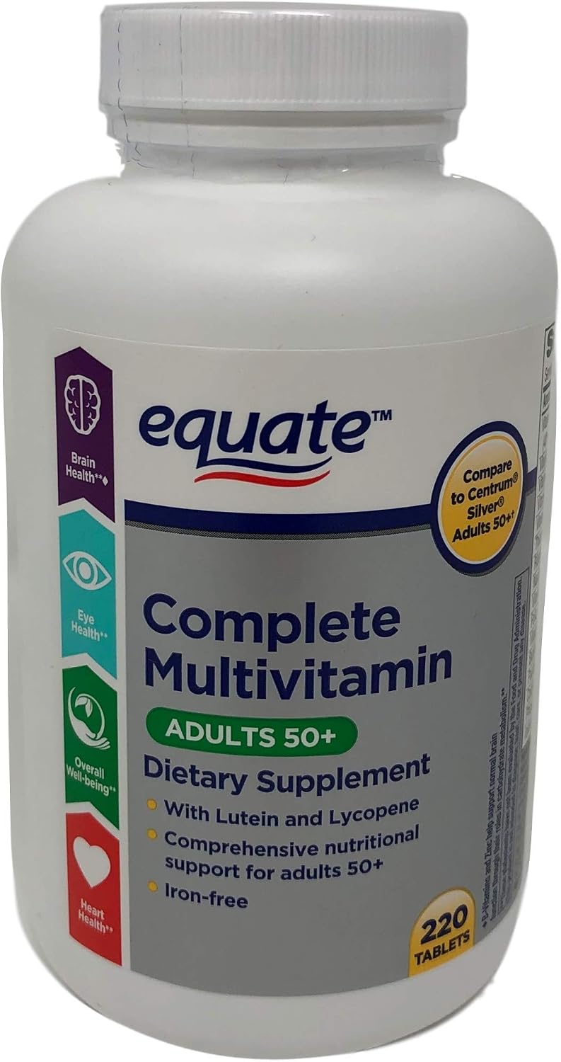 Equate Mature Complete Multivitamin with Lycopene - 220 Tablets - görsel 1