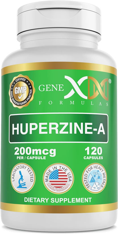 Genex Formulae Huperzine A 200mcg (120 Capsules) – Nootropic for Memory, Focus and Cognitive Health