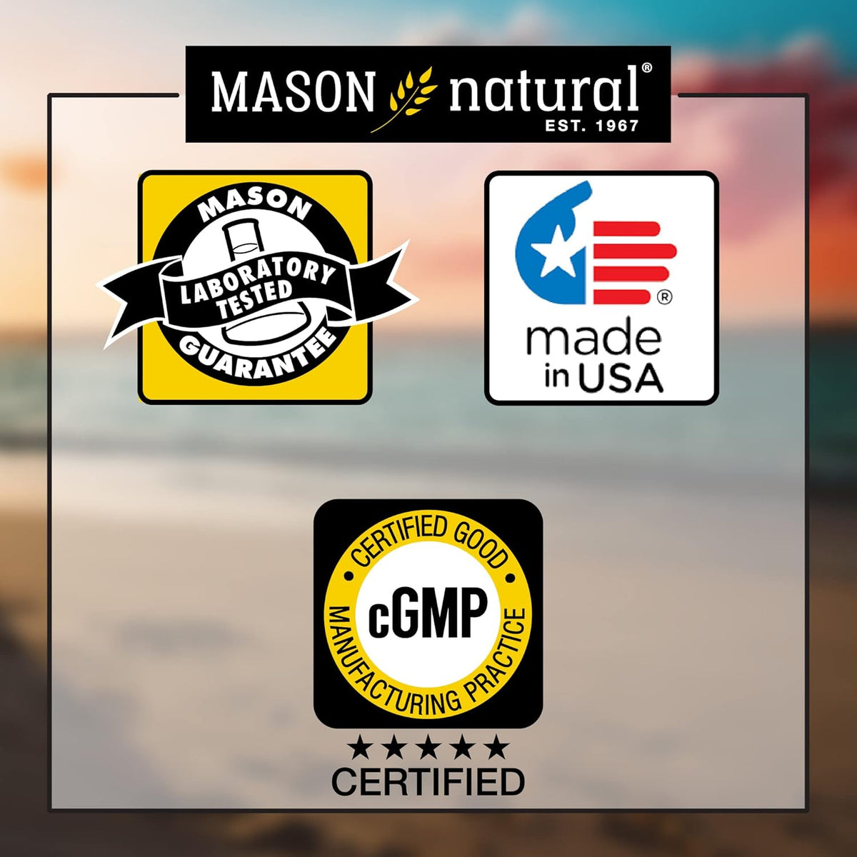 MASON NATURAL Vitamin B12 500 mcg with Calcium - 100 Tablets - görsel 5