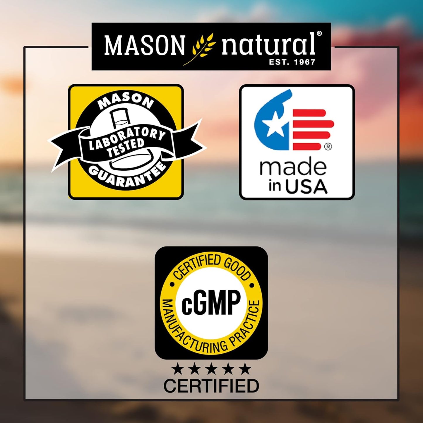 MASON NATURAL Vitamin B12 1000 mcg with Calcium – 60 Tablets - görsel 5