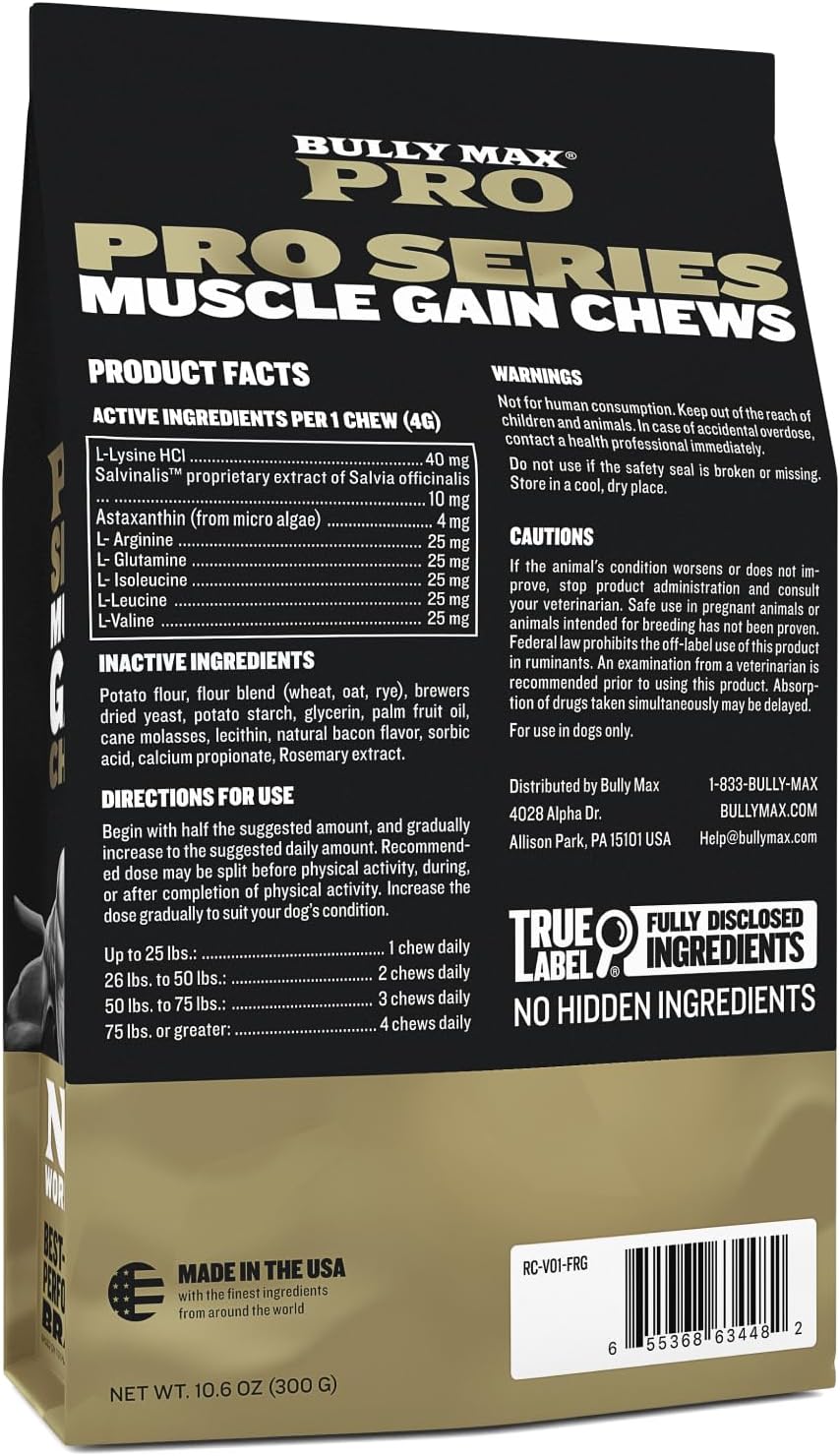 Bully Max 11-in-1 Dog Muscle Builder Power Chews - görsel 2