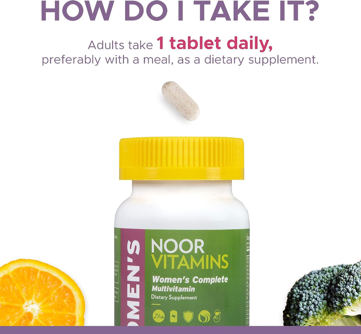 Noor Vitamins Halal Women's Multivitamin & Mineral – Vegan, Once Daily, 2-Month Supply - görsel 5
