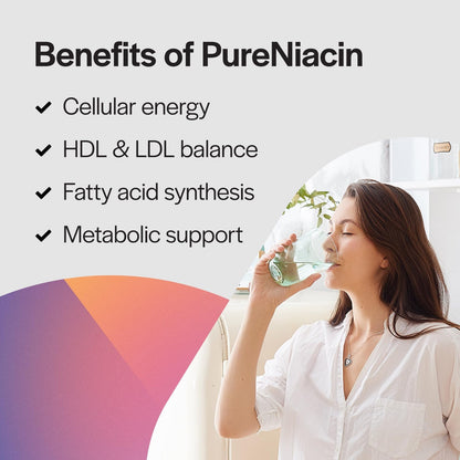 PureFormulas Pure Niacin - Vitamin B3, 500 mg Immediate-Release Niacin - Nicotinic Acid 100 Tablets - Non-GMO