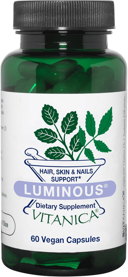 Vitanica Luminous - Hair, Skin & Nail Support Supplement, 60 Capsules