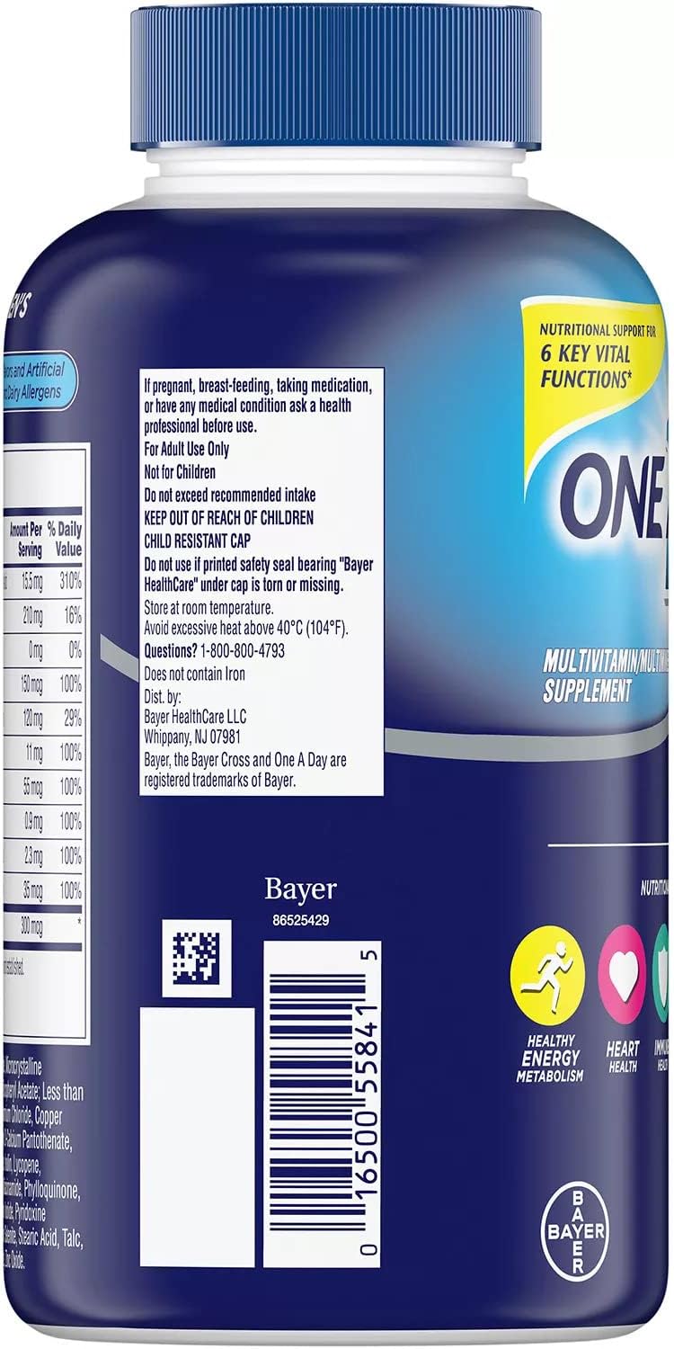 One A Day Men's Health Formula Multivitamin Tablets - görsel 3