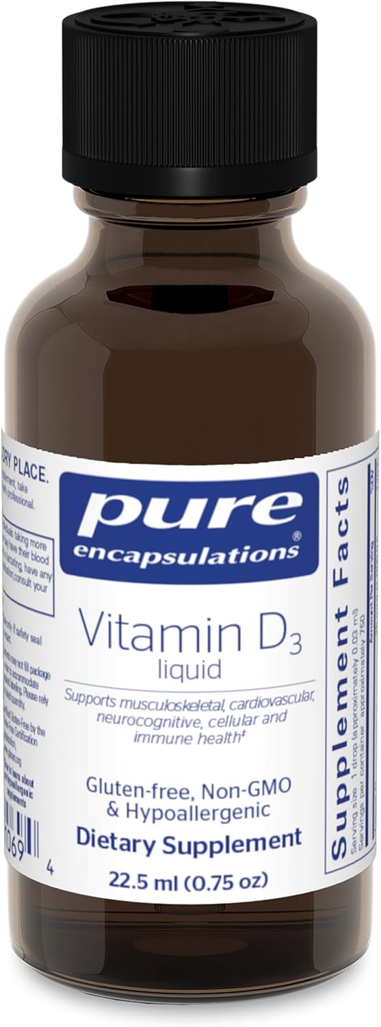 Pure Encapsulations Vitamin D3 Liquid | Bone, Immune & Cellular Support | 22 ml - görsel 1