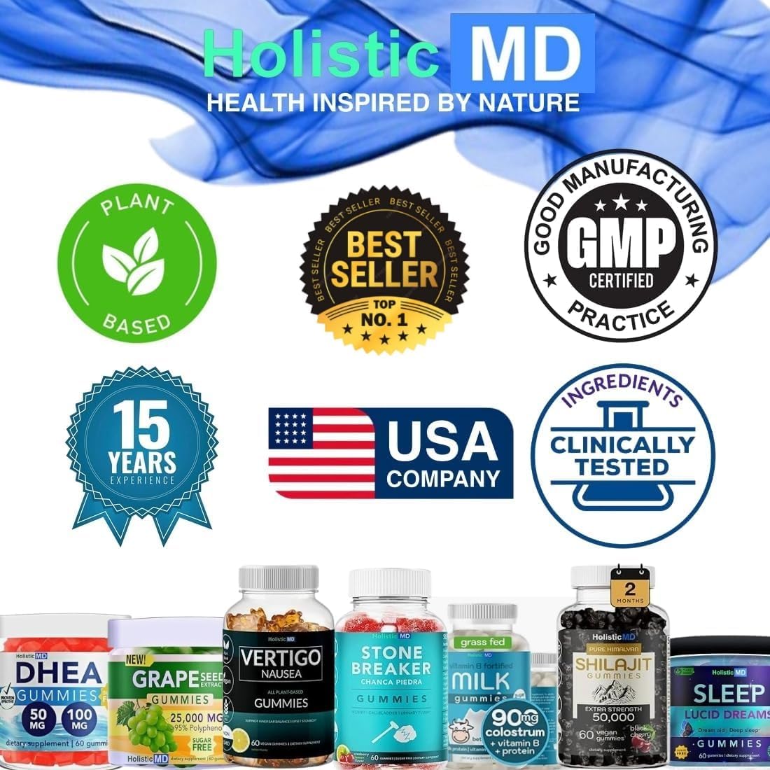 Holistic MD Colostrum Gummies - Grass-Fed Colostrum Milk Protein Gummies with Vitamin B Complex, Sugar-Free, 60 Count - görsel 9
