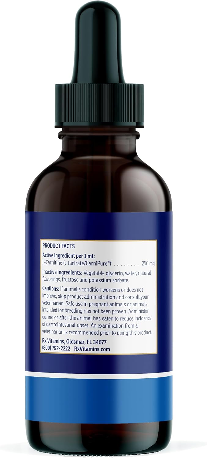 Rx Vitamins LiquiCarn - Pure L-Carnitine for Dogs and Cats, Bacon-Liver Flavour, 118 ml - görsel 5