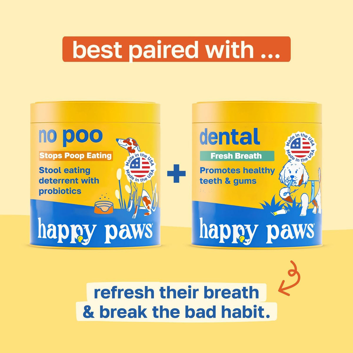 Happy Paws No Poo Chews for Dogs - Coprophagia Deterrent with Probiotics, Pumpkin & Enzymes, Beef Flavour, 100 Count - görsel 9