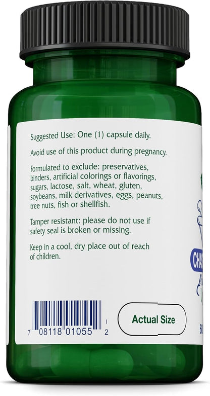 Vitanica Chaste Tree Berry (Vitex Extract) – Vegan, 60 Capsules