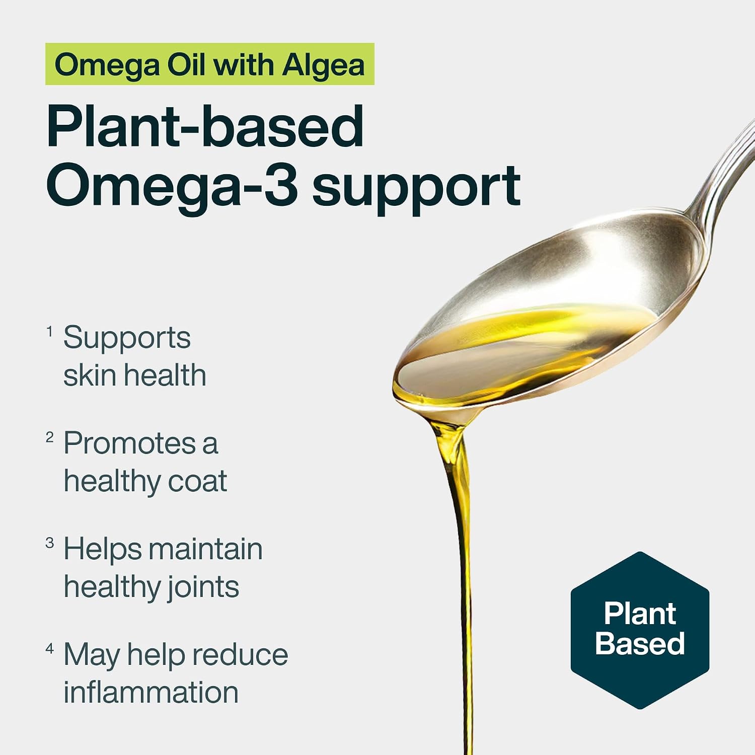 JustFoodForDogs Omega-3 for Dogs – Algae Oil, Human Grade, 237 ml - görsel 2