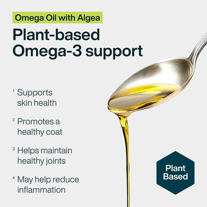 JustFoodForDogs Omega-3 for Dogs – Algae Oil, Human Grade, 237 ml