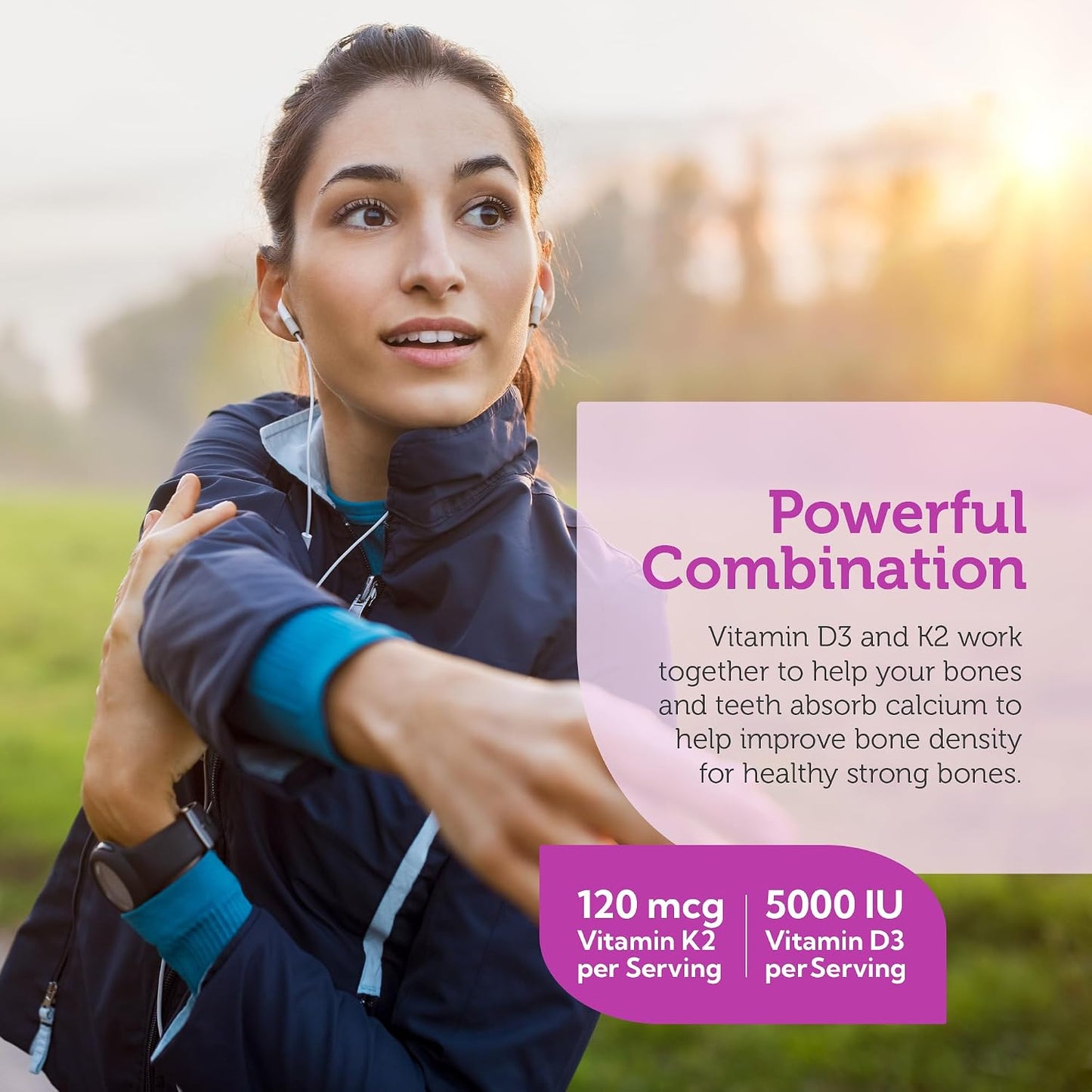 Zahler Vitamin D3 & K2 Chewable Supplement - 5000 IU D3, 120 mcg K2, 90 Chewable Tablets - görsel 6