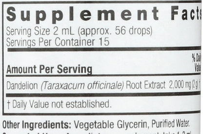Nature's Answer Dandelion Root Alcohol-Free Extract, 1 fl oz