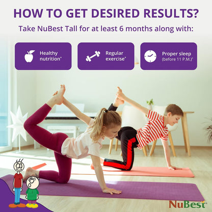 NuBest Tall - Bone Strength & Growth Supplement for Children & Teenagers - 60 Capsules