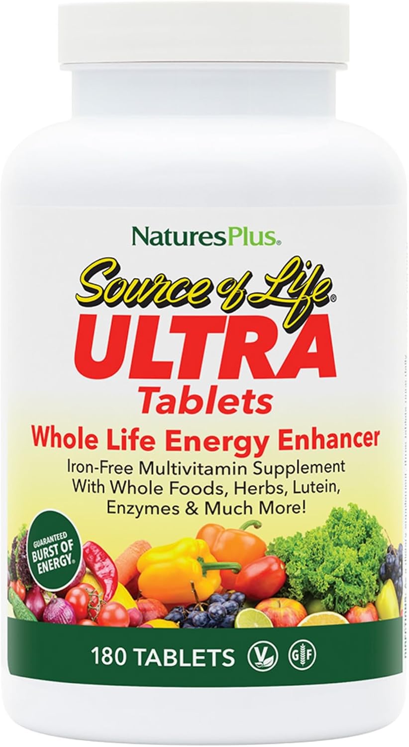 NaturesPlus Ultra Source of Life No-Iron Multivitamin - 180 Tablets - görsel 1