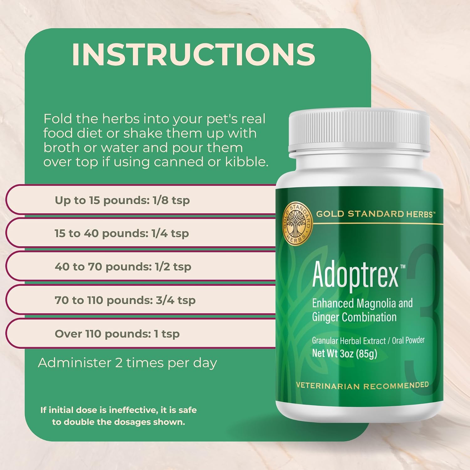 Adoptrex Gut and Pancreatic Function Support Supplement for Dogs – All Natural Magnolia and Ginger Combination Powder (85 grams) - görsel 4