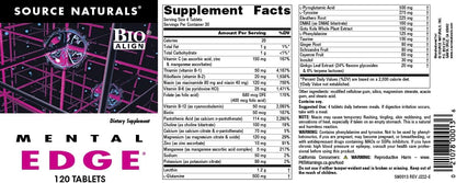 Source Naturals Mental Edge, 120 Tablets – Cognitive Support Supplement