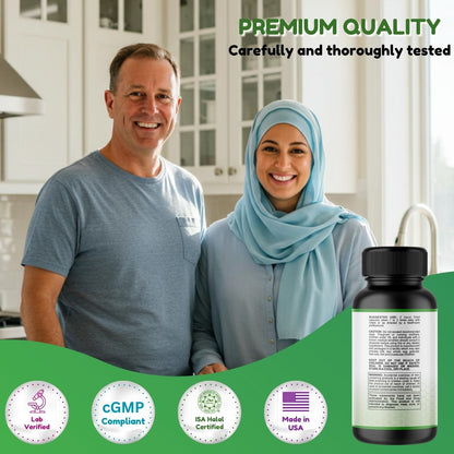 SHIFAA NUTRITION Halal Multivitamin for Women, Men & Adults – 30 Liquid Capsules with Iron, CoQ10, and 42 Fruits & Vegetables