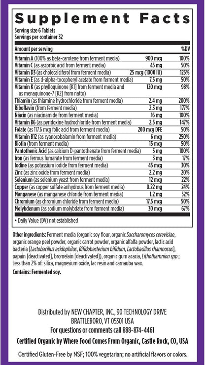 New Chapter Tiny Tabs Multivitamin - 192 Tablets