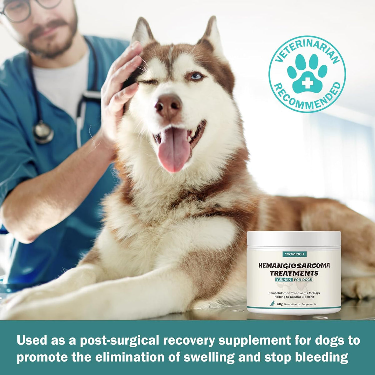 Quick Stop Bleeding for Dogs - Natural Yunnan Sanqi Powder (60g) - görsel 6