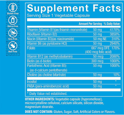 The Vitamin Shoppe Vitamin B-Complex – Energy Metabolism & Nervous System Support, Complete B Vitamins