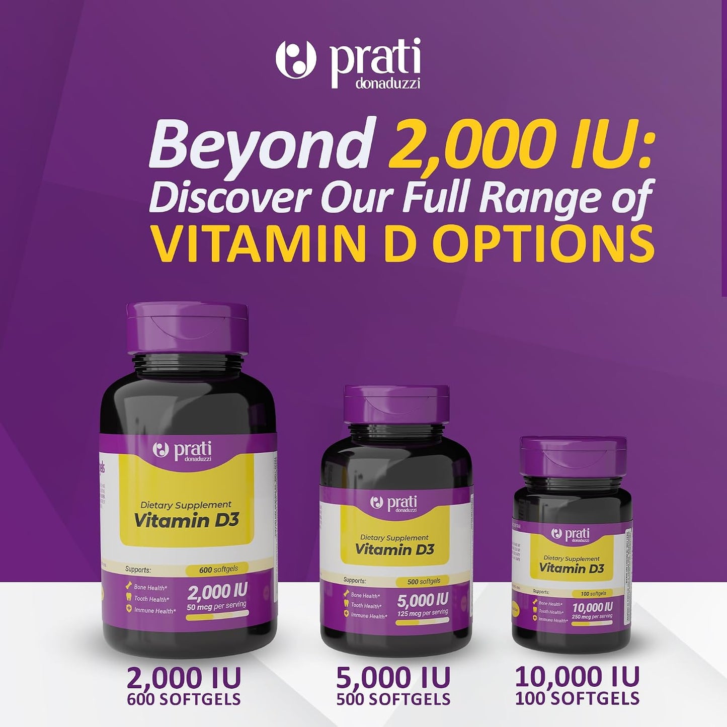 Prati Donaduzzi Vitamin D3 2,000 IU (50 mcg) Soft gel capsules 600 Day Supply - görsel 7