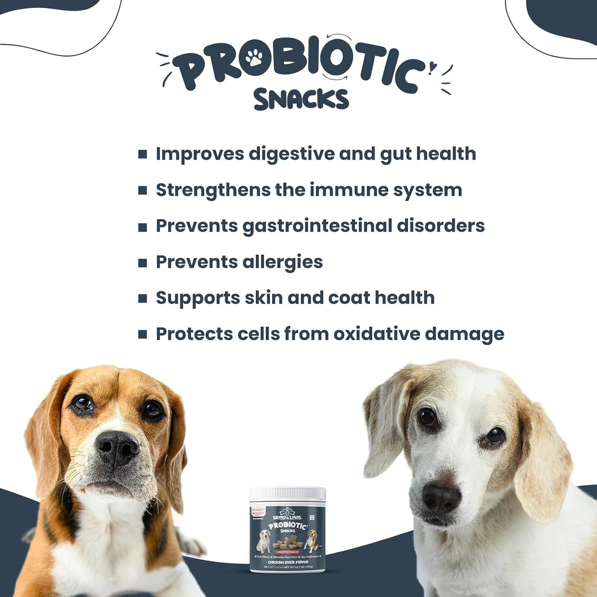 Bruno & Lukas Probiotic Chews for Dogs – Digestive Health & Gut Flora Support, 90 Chews - görsel 5