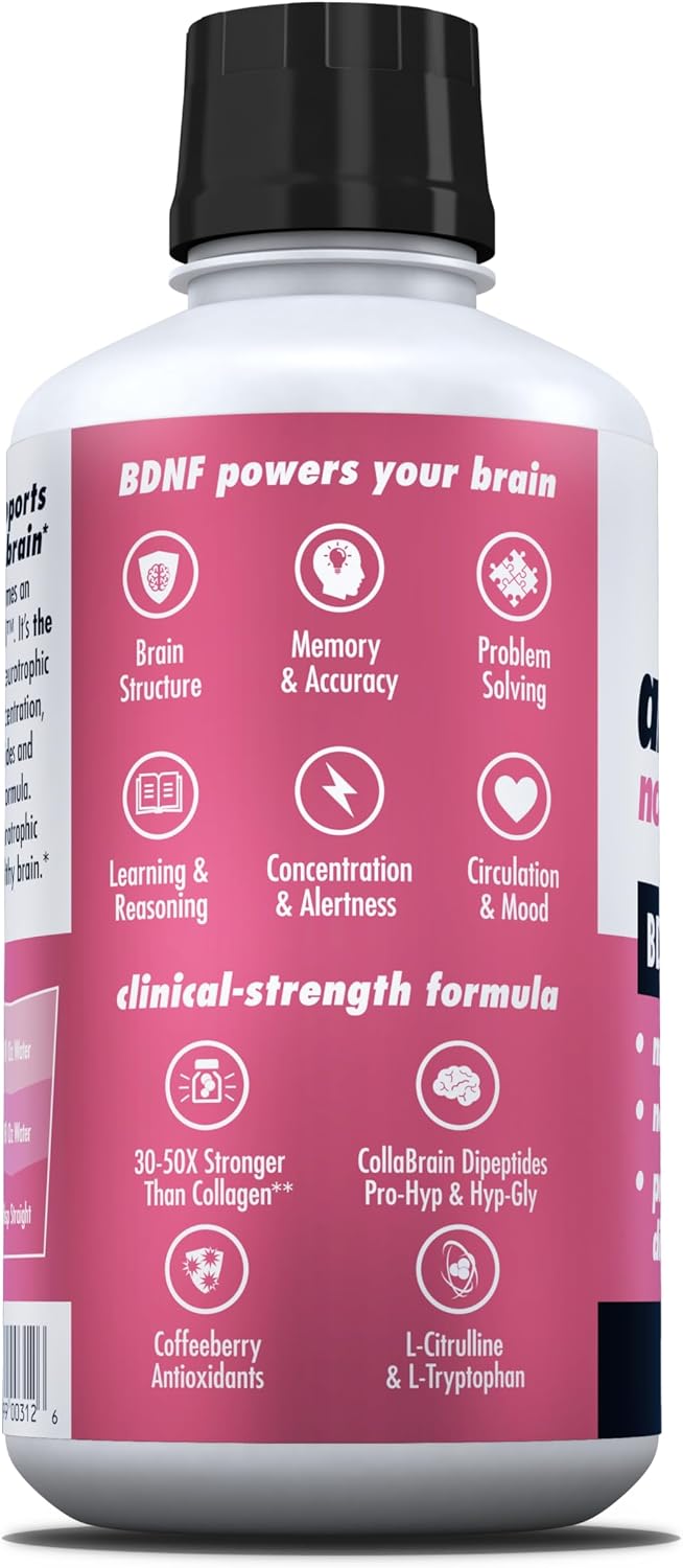 HEALTH DIRECT - AminoMind - Nootropic Collagen Supplement for Brain Health and BDNF - Pro-Hyp & Hyp-Gly Dipeptides, Coffeeberry Antioxidants - Blackberry - 414 ml (28 Servings) - görsel 9