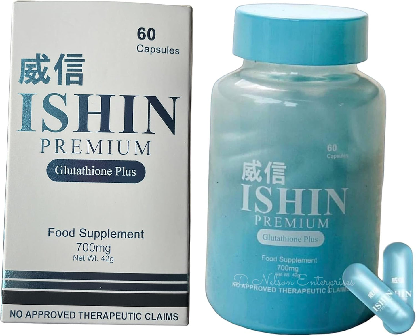 ISHIN Premium Glutathione Plus Food Supplement, 60 Capsules - görsel 1