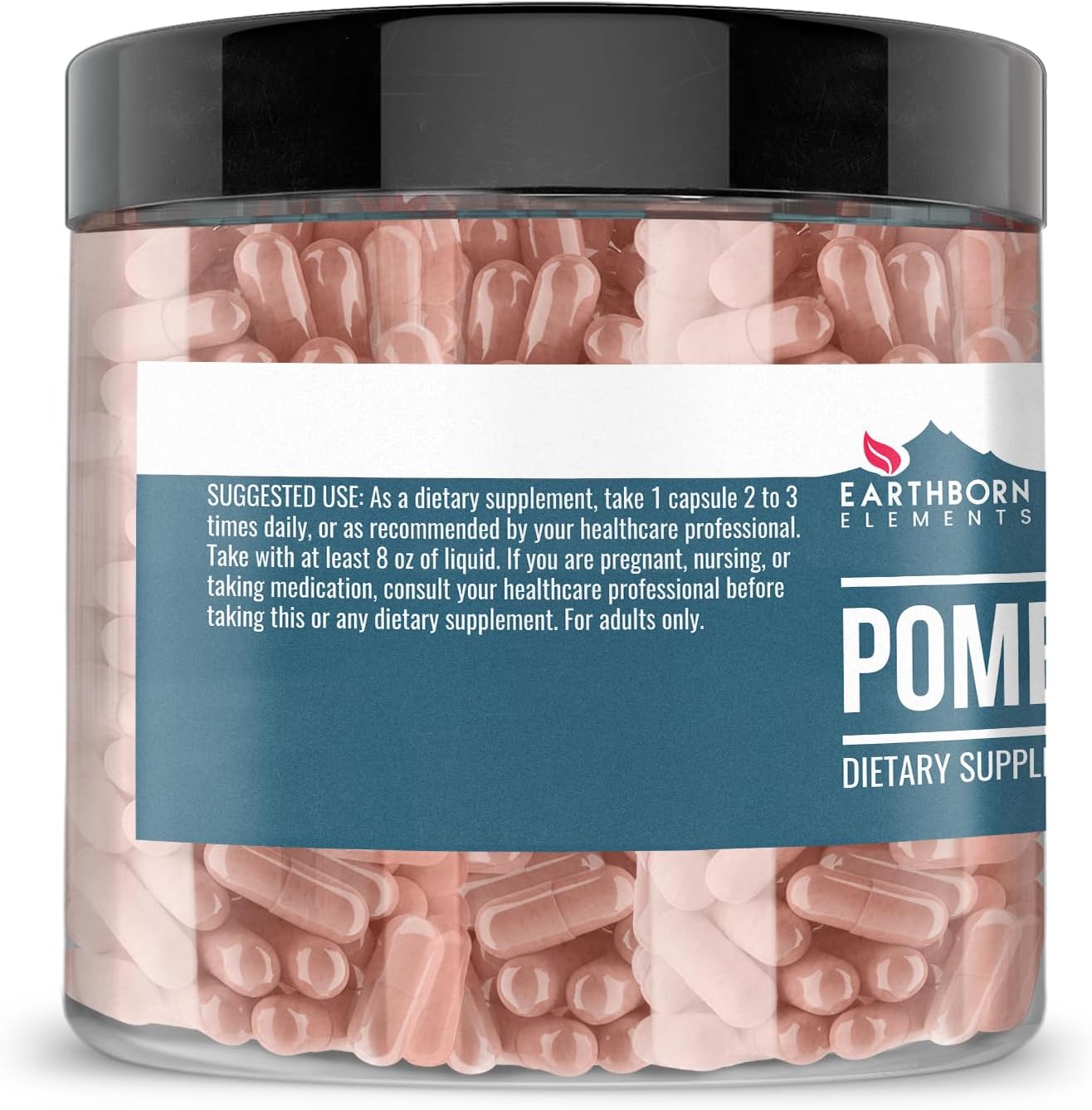 Earthborn Elements Pomegranate 200 Capsules, Pure & Undiluted, No Additives - görsel 2