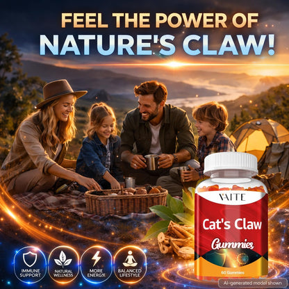 Cat's Claw Herbal Supplements 1000mg Gummies - Uncaria Tomentosa Extract, Vegan Immune Support, Joint Health, Inflammatory Balance, Overall Wellness, Sugar-Free, Gluten-free, 60 Chewables