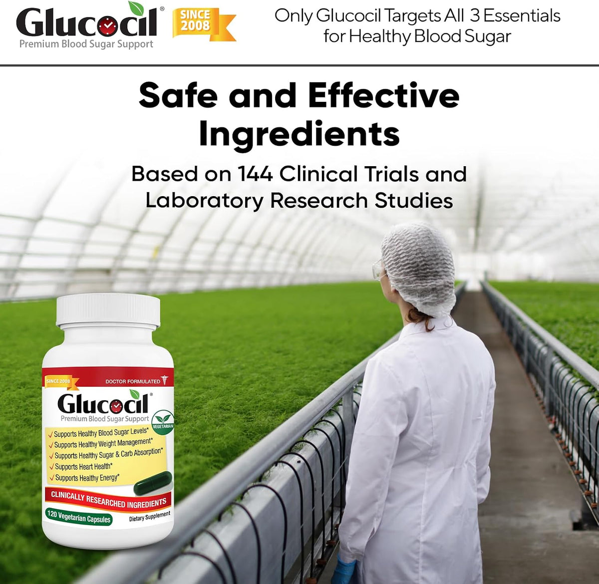 Glucocil Vegetarian Capsules – Premium Blood Sugar Support with Berberine and Mulberry Leaf - görsel 6