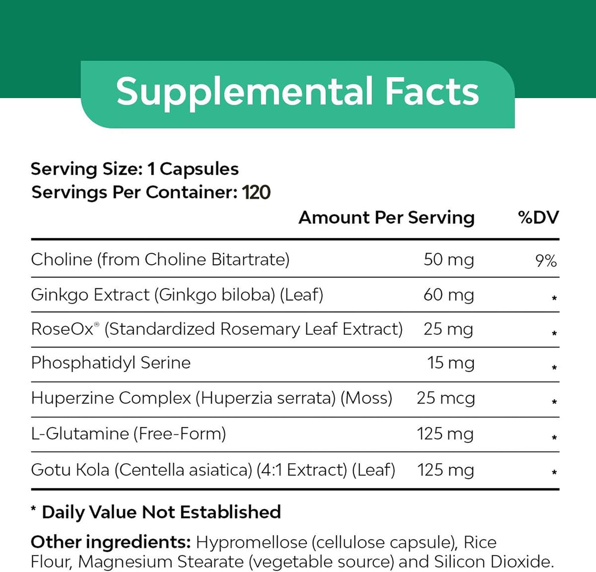 VitaBrain Brain Support Supplement – 120 Capsules - görsel 6
