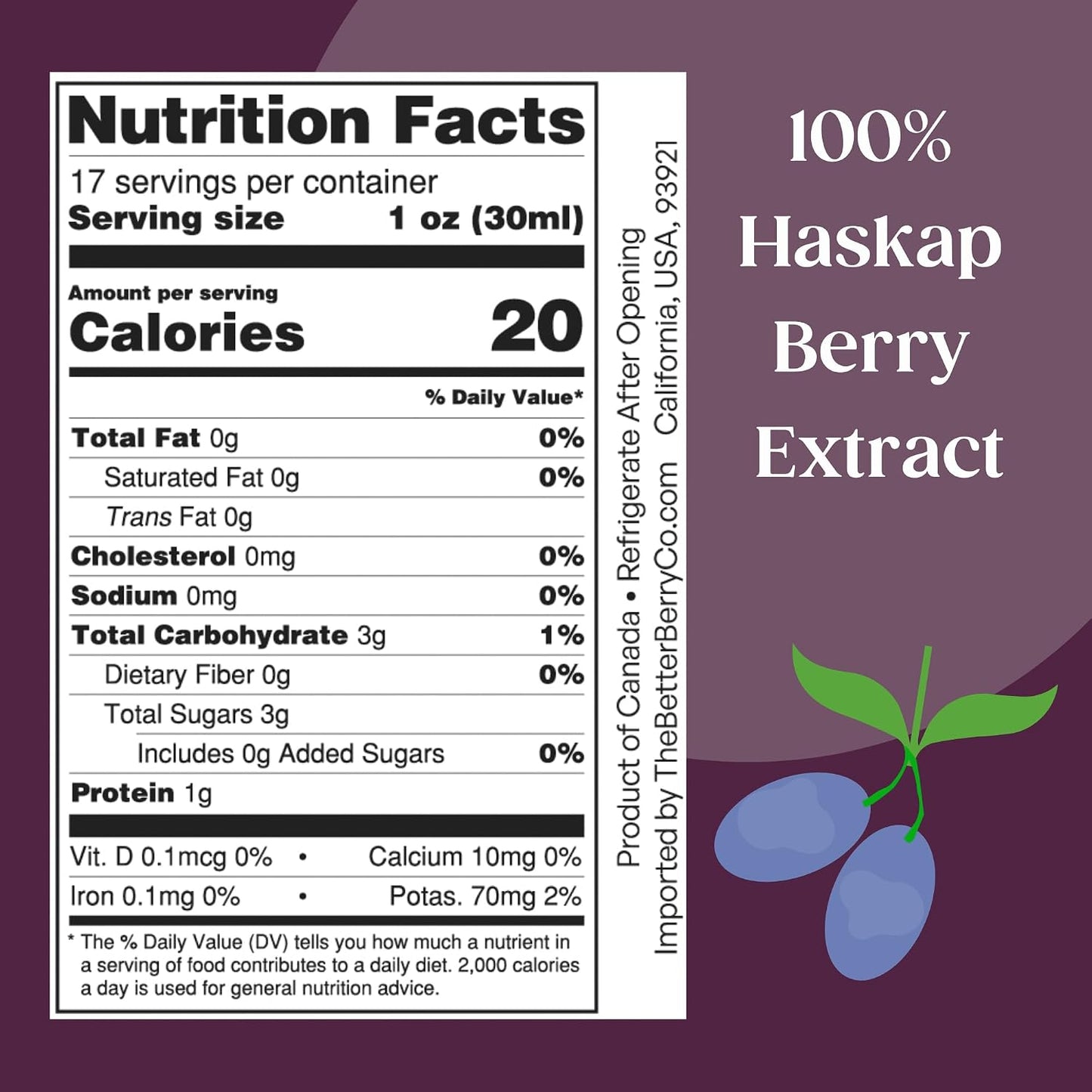Experience the Power of Haskap – 100% Pressed Organic Haskap Berry Juice, 500 ml - görsel 6