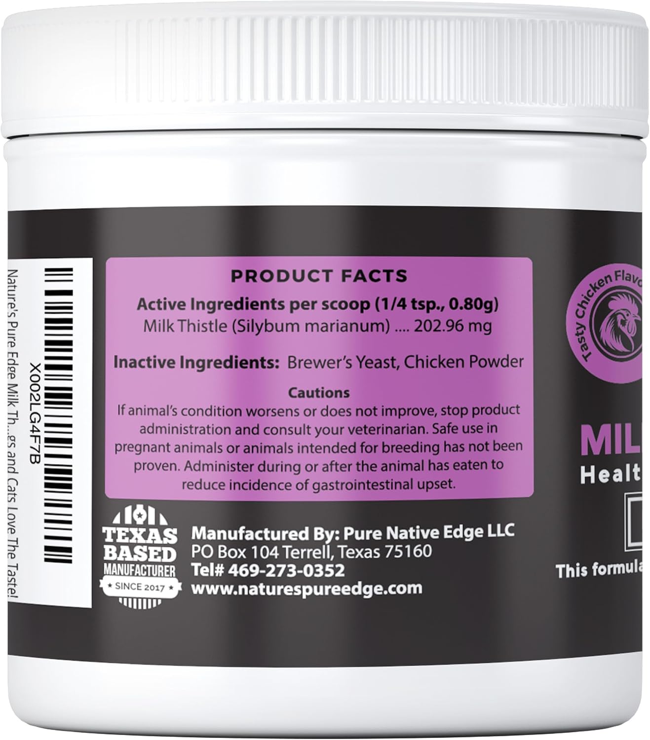 Milk Thistle for Dogs & Cats - Liver Supplement with Real Chicken - Extra Strength Hepatic Support - 85g Jar - görsel 4