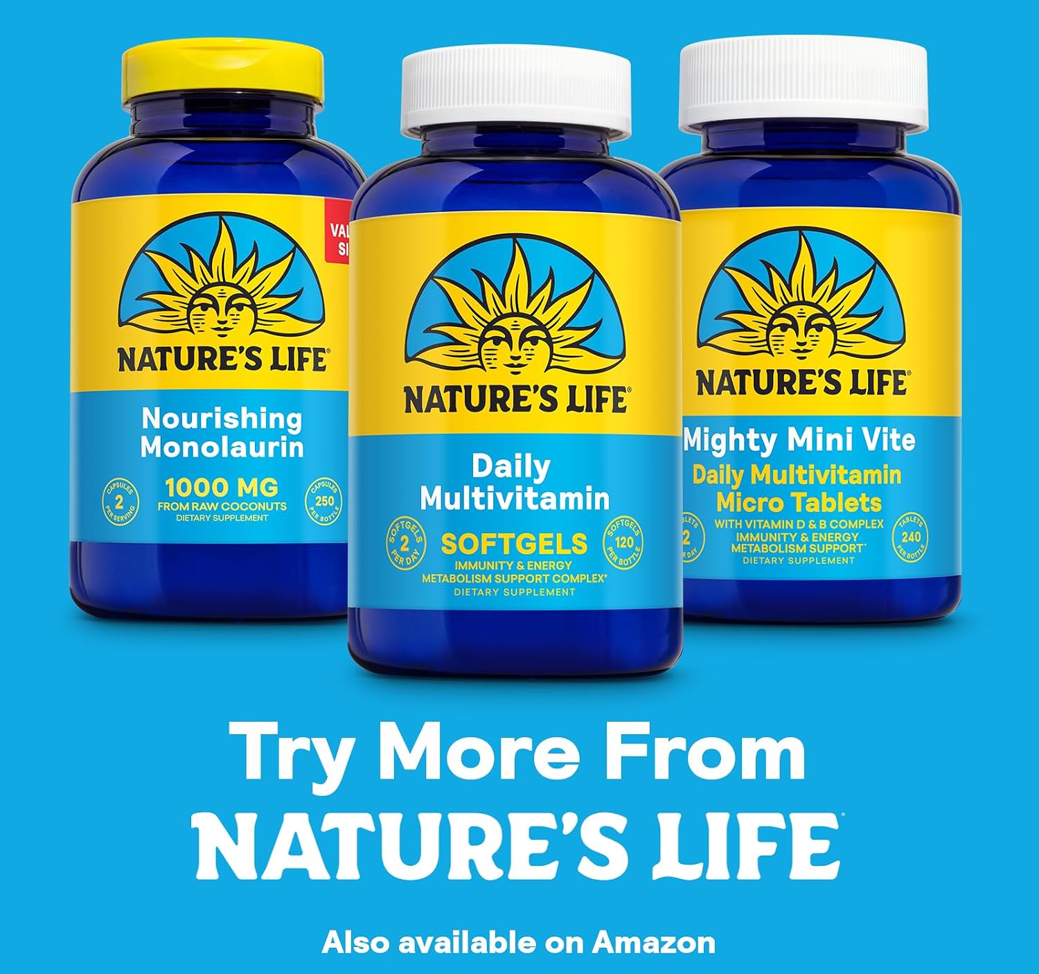 Nature's Life Soft Gelatin Multiple - Complete Daily Multivitamin & Mineral Supplement with Iron, 120 Softgel Capsules (2-Month Supply) - görsel 7