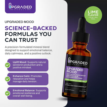Upgraded Formulae Mood Supplement - Calm and Uplifted, 60 ml